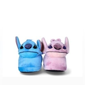 Blue and Pink Stitch Plush Slippers
Size Womens 9/10